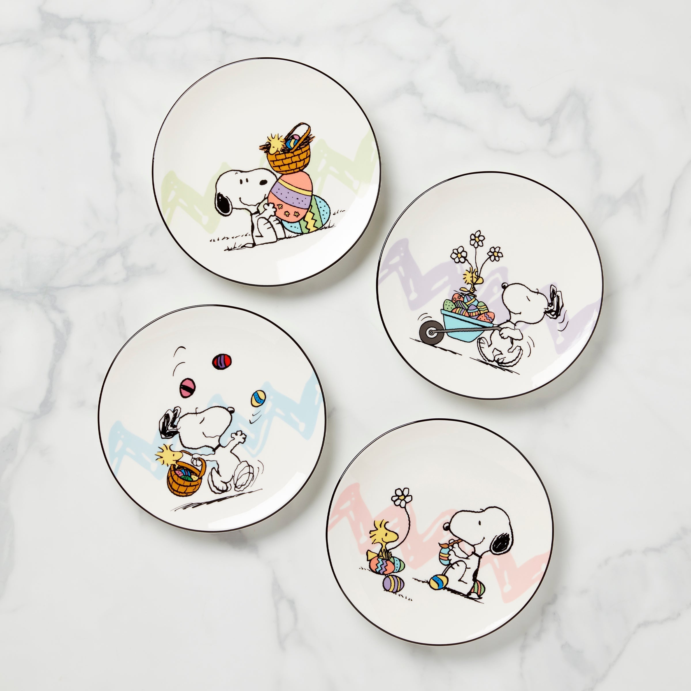 Lenox Westmore Snoopy Easter Accent Plates, Set of 4