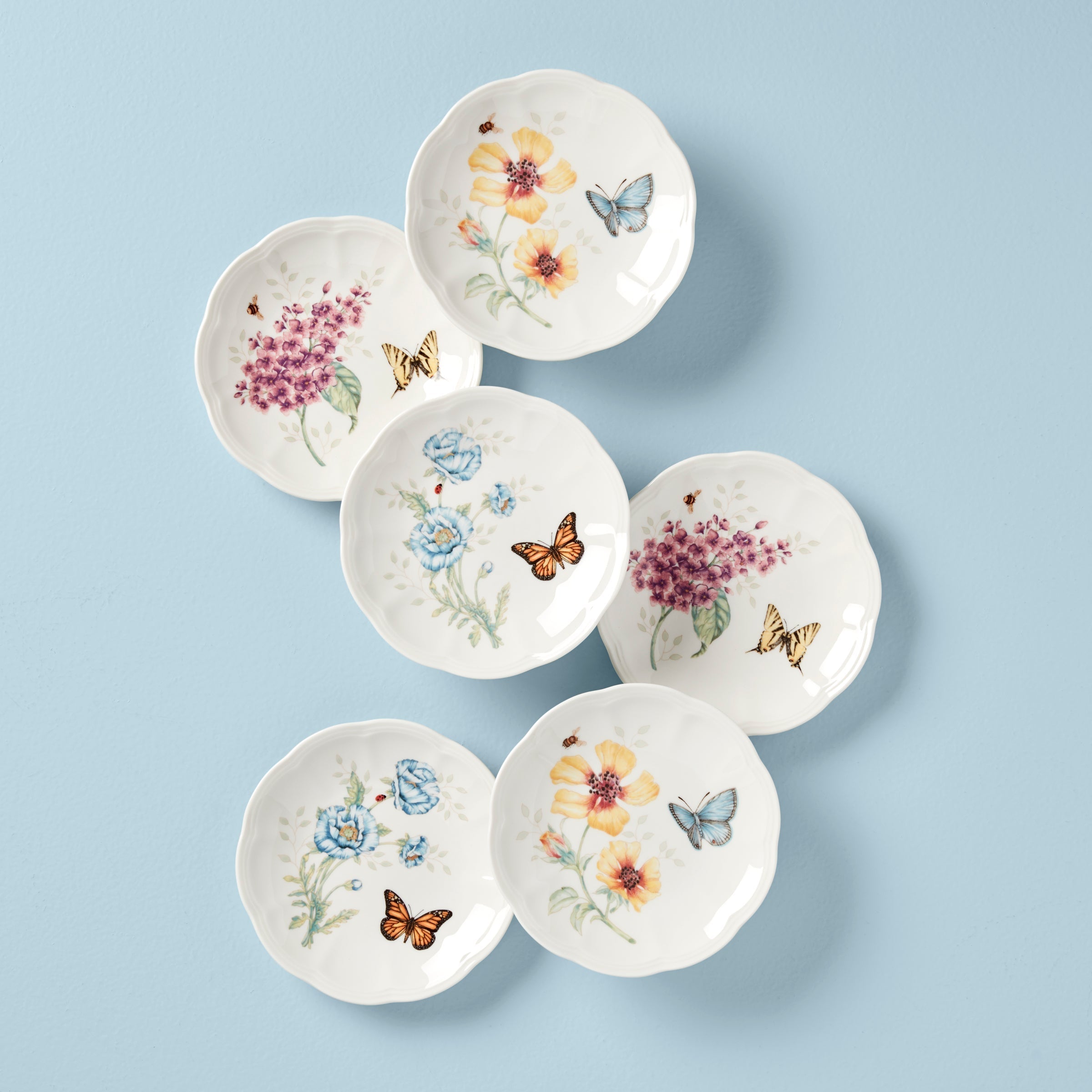 Lenox Westmore Butterfly Meadow 6-Piece Tidbit Plate Set