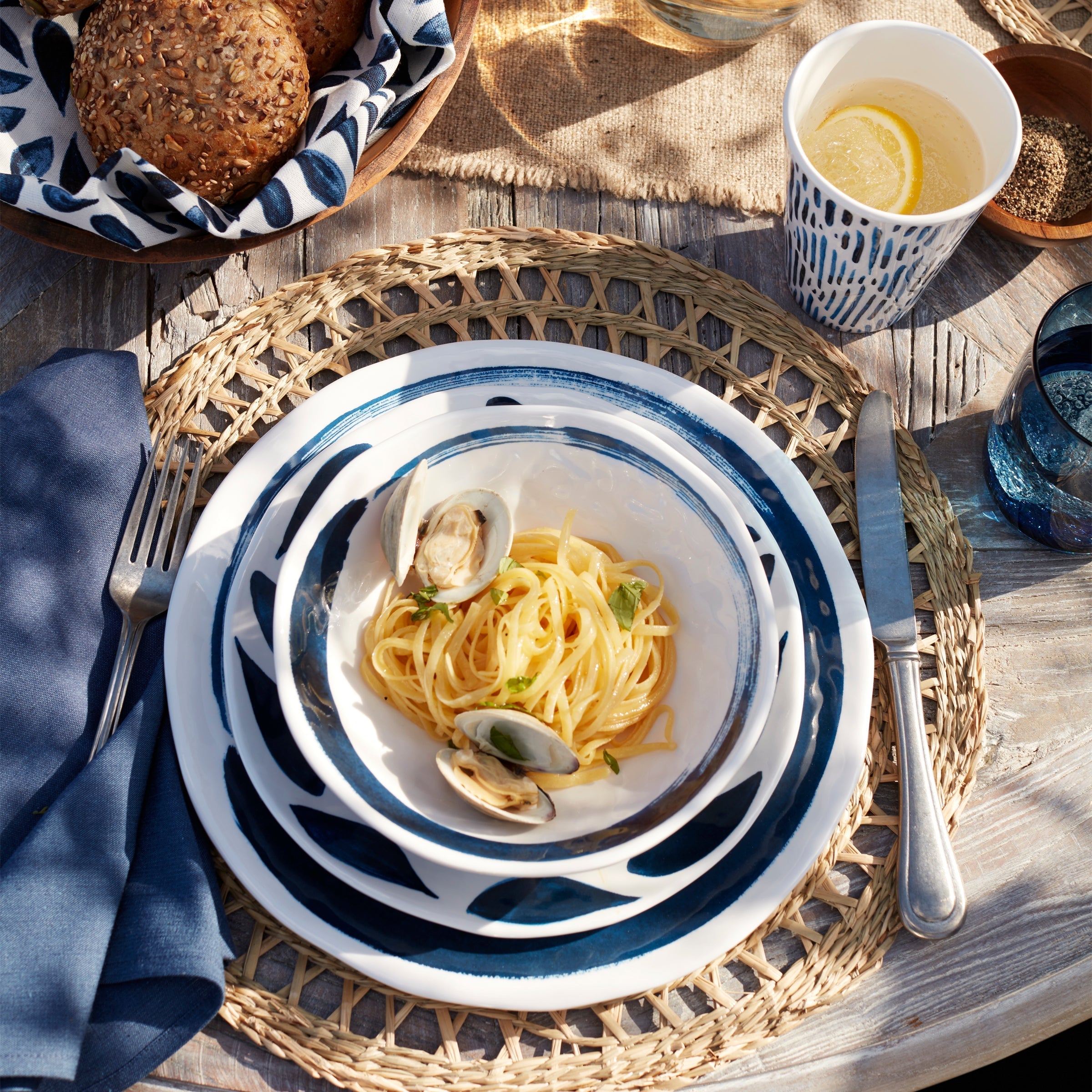 Lenox Westmore Blue Bay Melamine Assorted Accent Plates, Set of 4 - Image 7