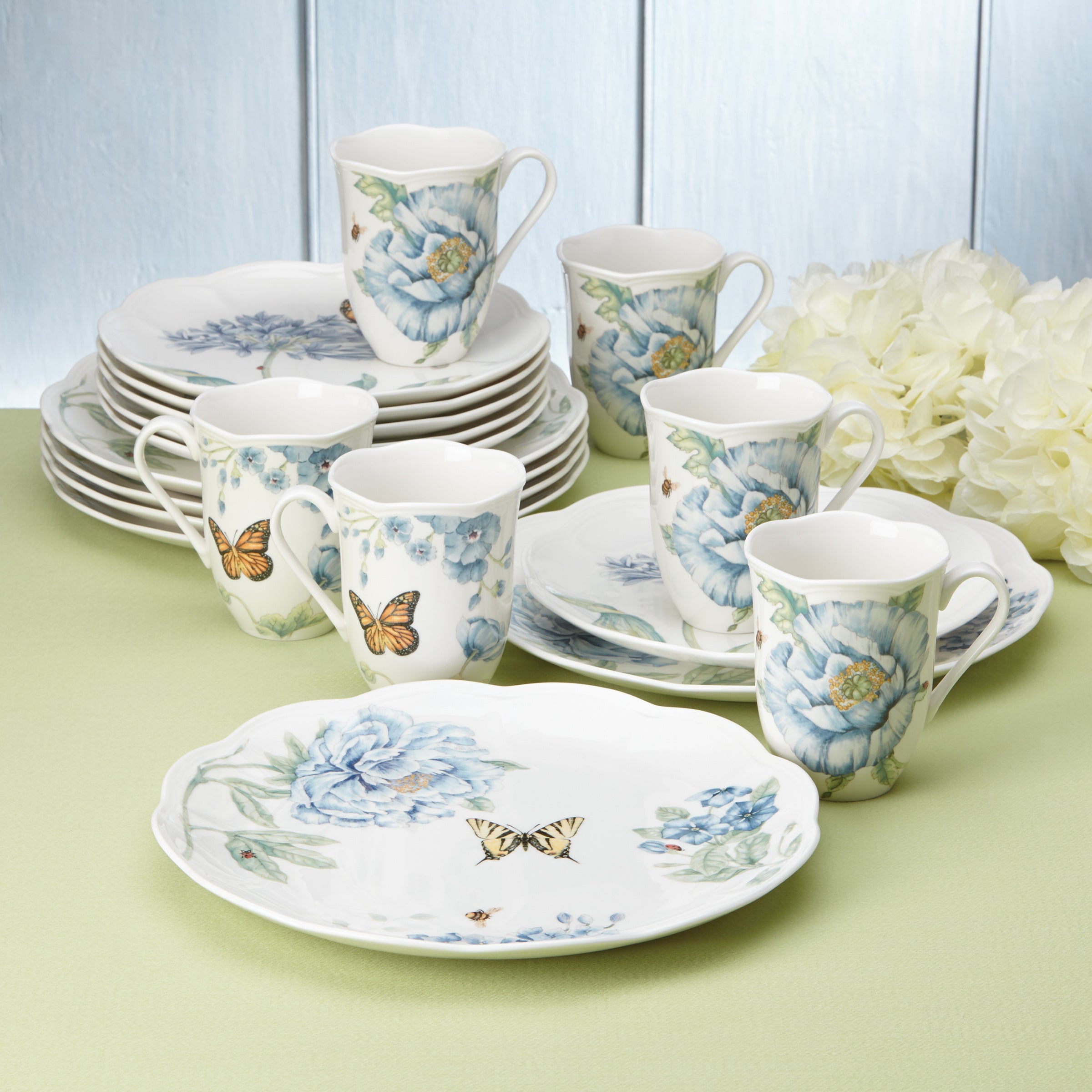 Lenox Westmore Butterfly Meadow Blue 18-Piece Dinnerware Set