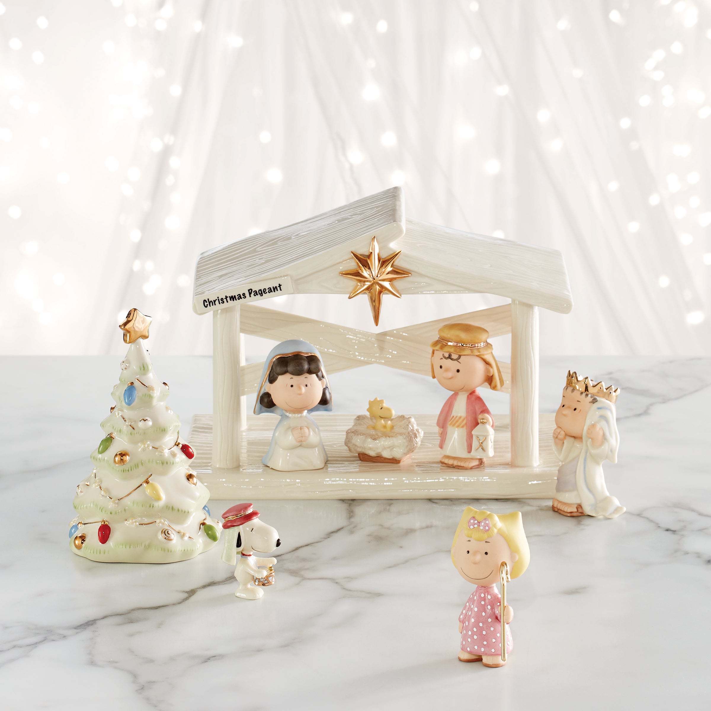 Lenox Westmore Peanuts 7-Piece Christmas Pageant Figurines - Image 2