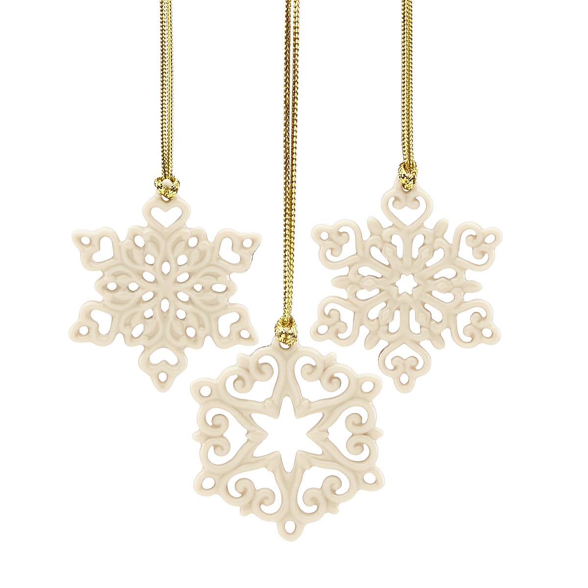Lenox Westmore Mini Snowflake 3-Piece Ornament Set - Image 4