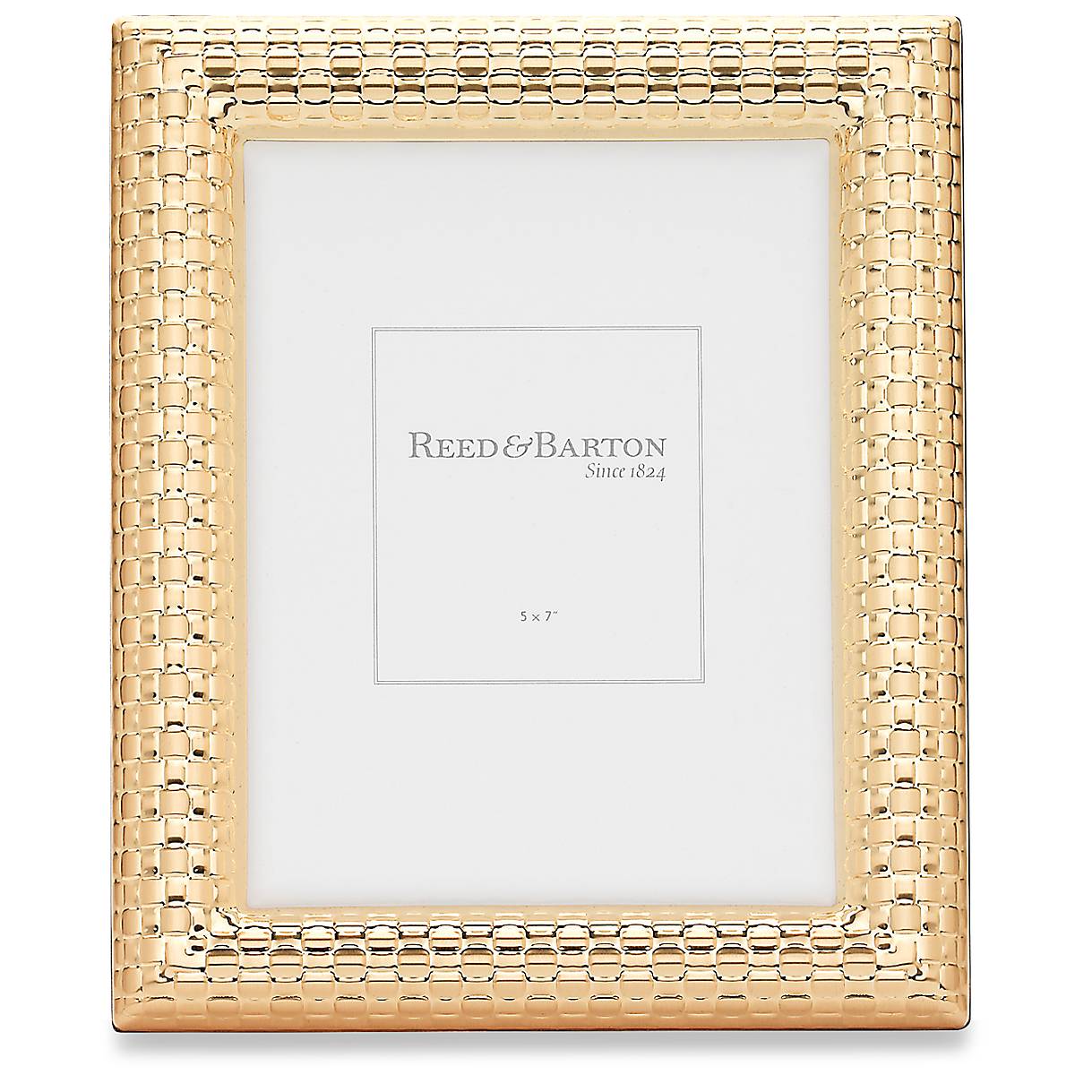 Lenox Westmore Watchband Satin Gold 5x7 Photo Frame