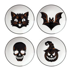 Lenox Westmore Vintro Halloween Tidbit Plates, Set of 4