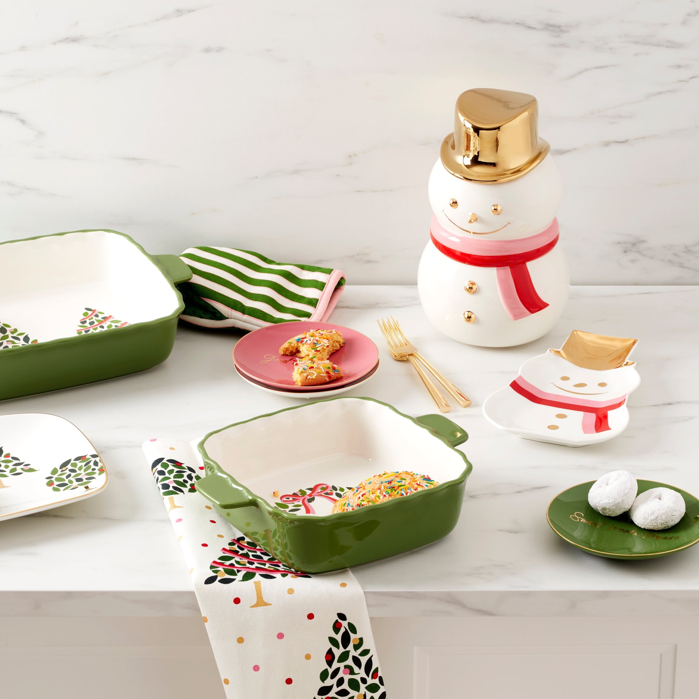 Lenox Westmore Be Jolly Snowman Cookie Jar - Image 4