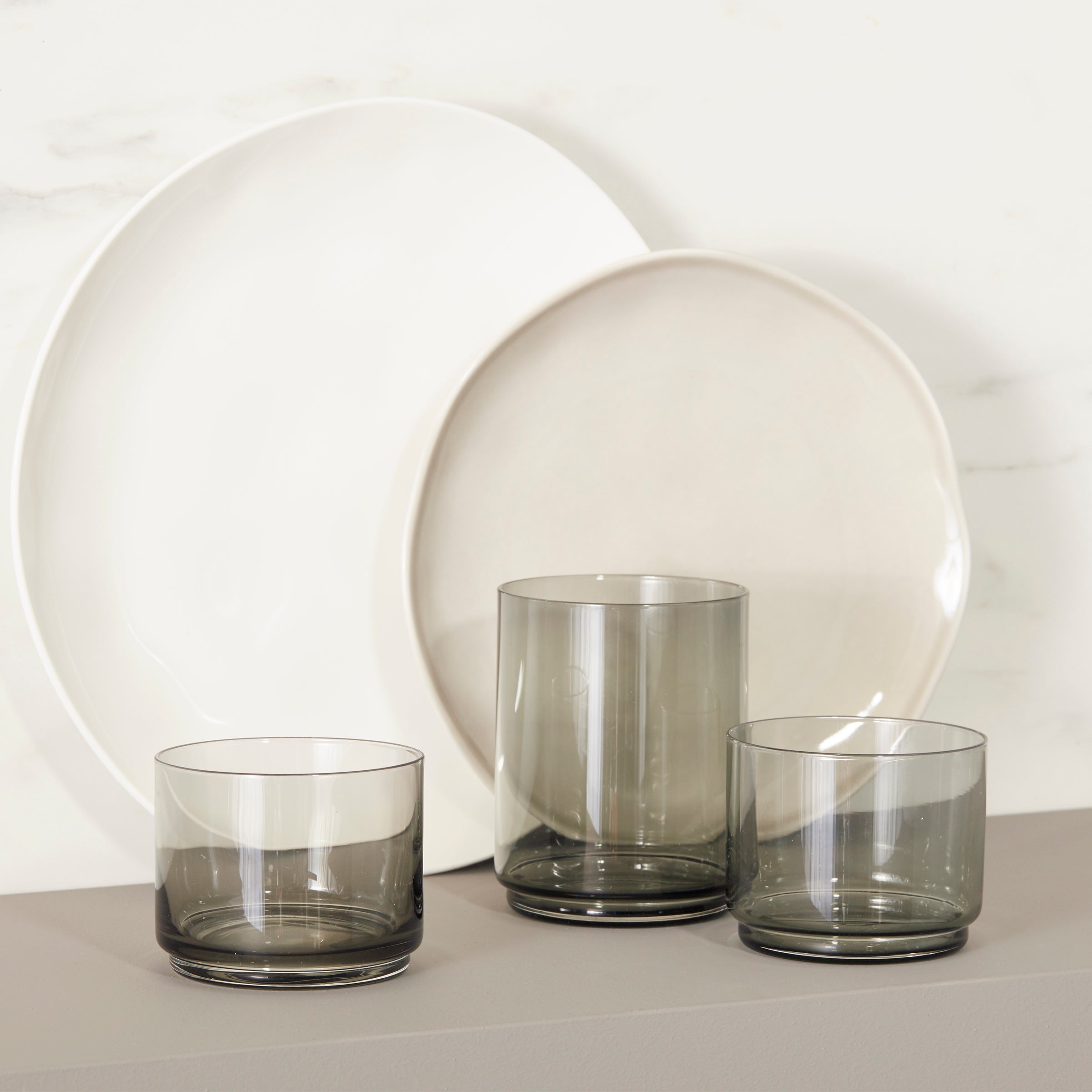 Lenox Westmore Bay Colors Grey 12-Piece Dinnerware Set - Image 2