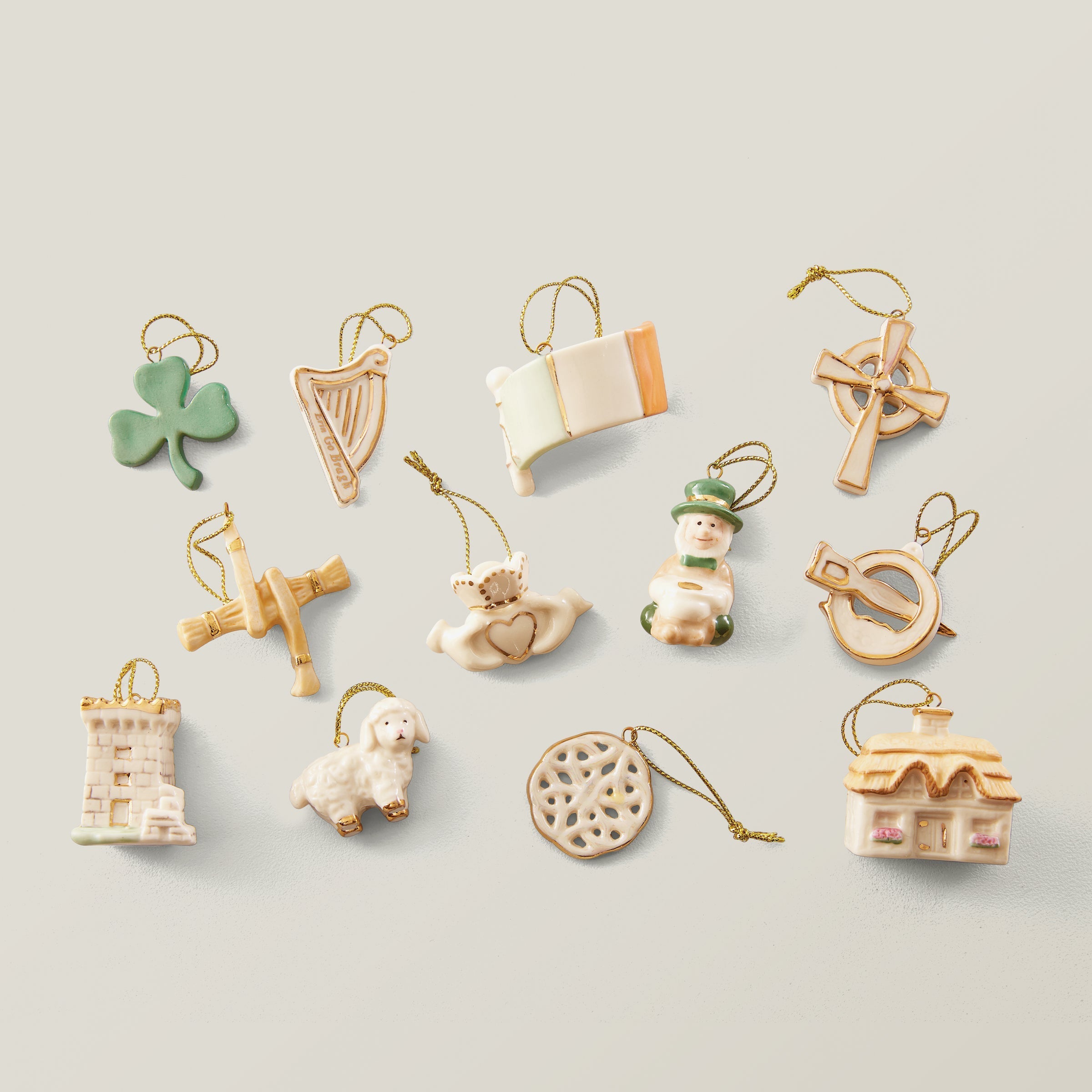 Lenox Westmore Luck of the Irish 12-Piece Mini Ornament Set