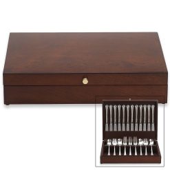 Lenox Westmore Eureka Mahogany Brown Flatware Chest