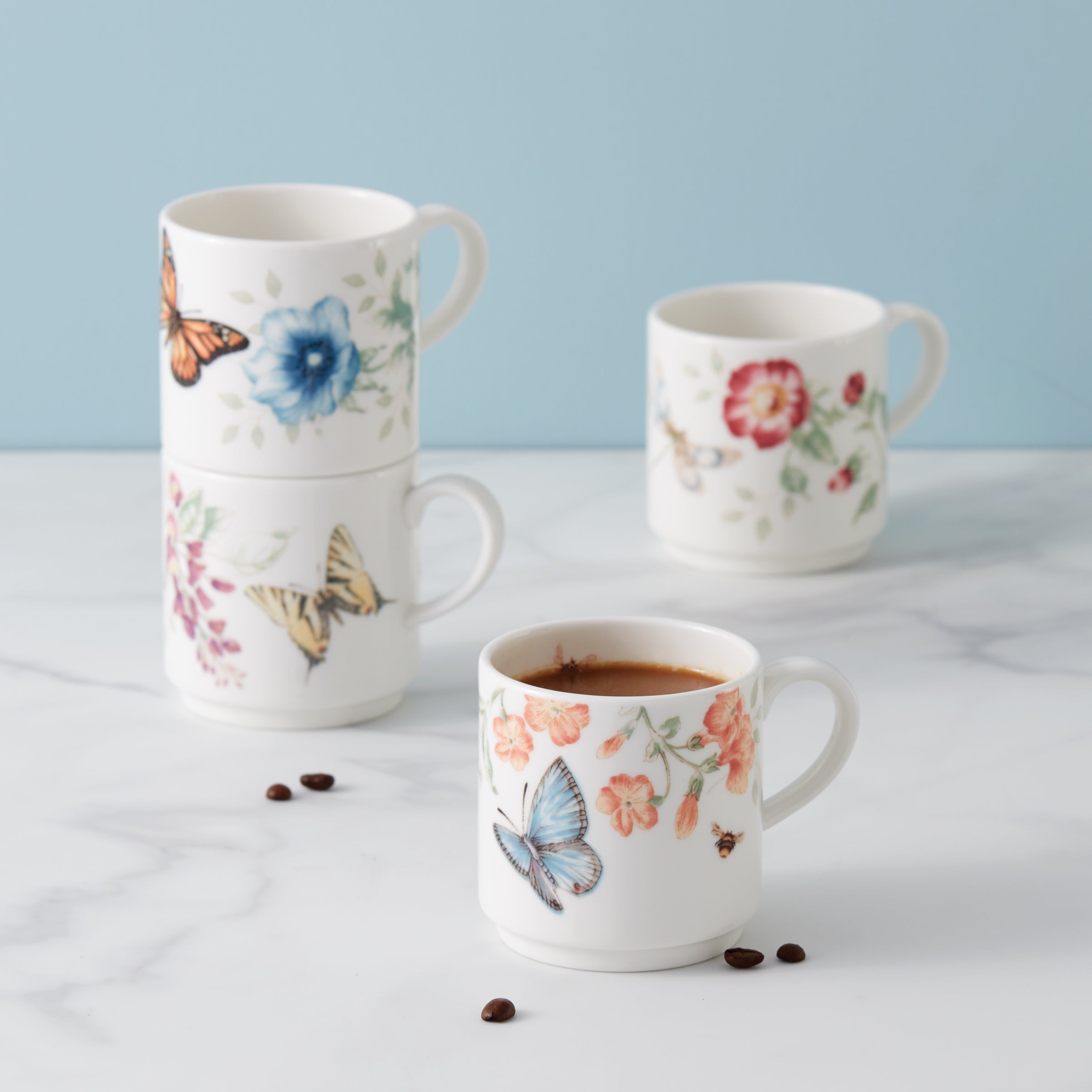 Lenox Westmore Butterfly Meadow Stacking Mugs - Set of 4 - Image 3