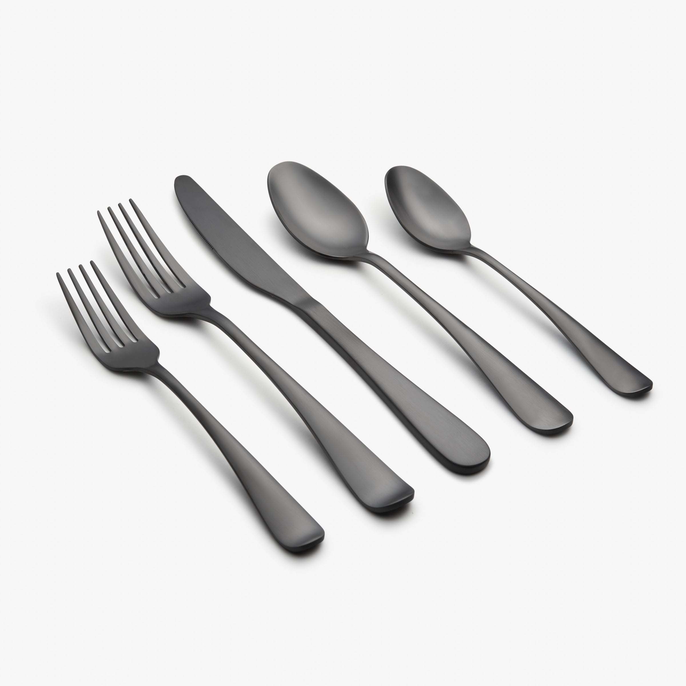 Lenox Westmore Rhiannon Black Satin 45-Piece Flatware Set