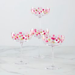 Lenox Westmore It's Raining Confetti Coupe Glasses, Set of 4