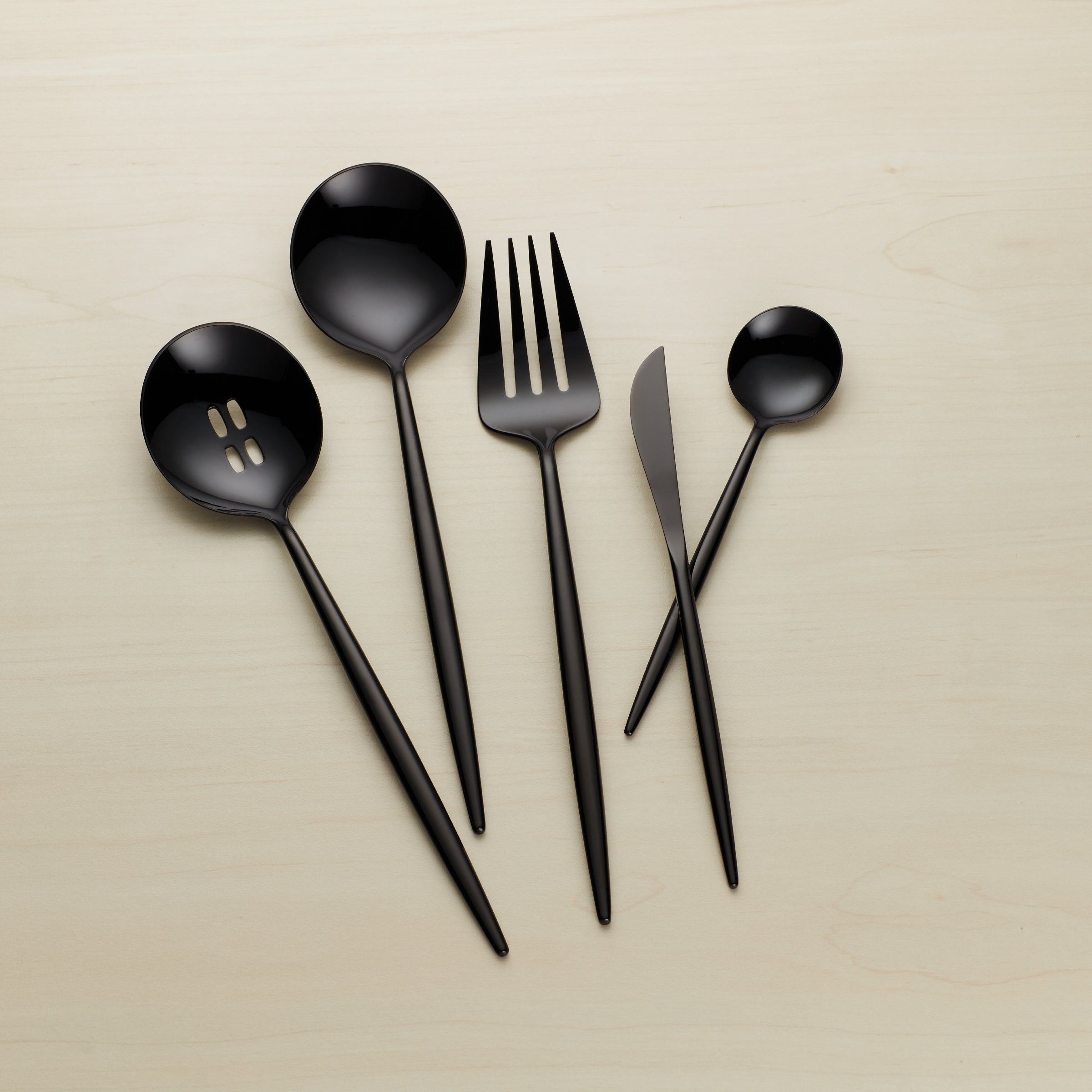 Lenox Westmore Zephyr Black Mirror 45-Piece Flatware Set - Image 7