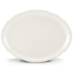 Alternative view of Lenox Westmore French Perle Bead White Oval Platter