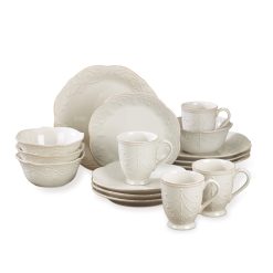 Lenox Westmore French Perle White 16-Piece Dinnerware Set
