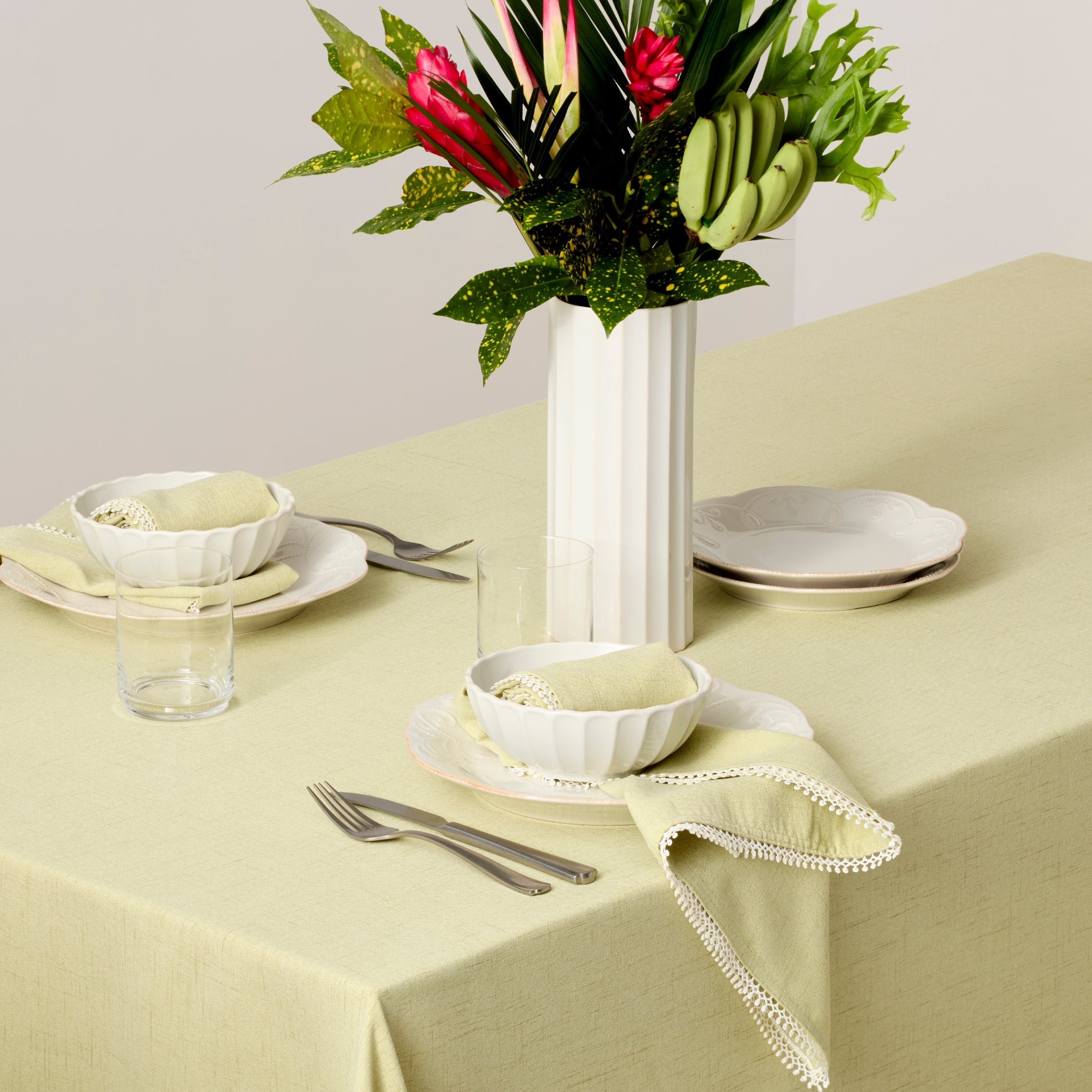 Lenox Westmore French Perle Pistachio 60x120 Tablecloth - Image 4