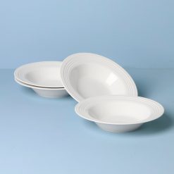 Lenox Westmore Tin Can Alley Rimmed Soup Bowls, Set of 4