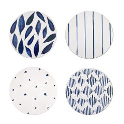 Lenox Westmore Blue Bay Corkback Coasters, Set of 4