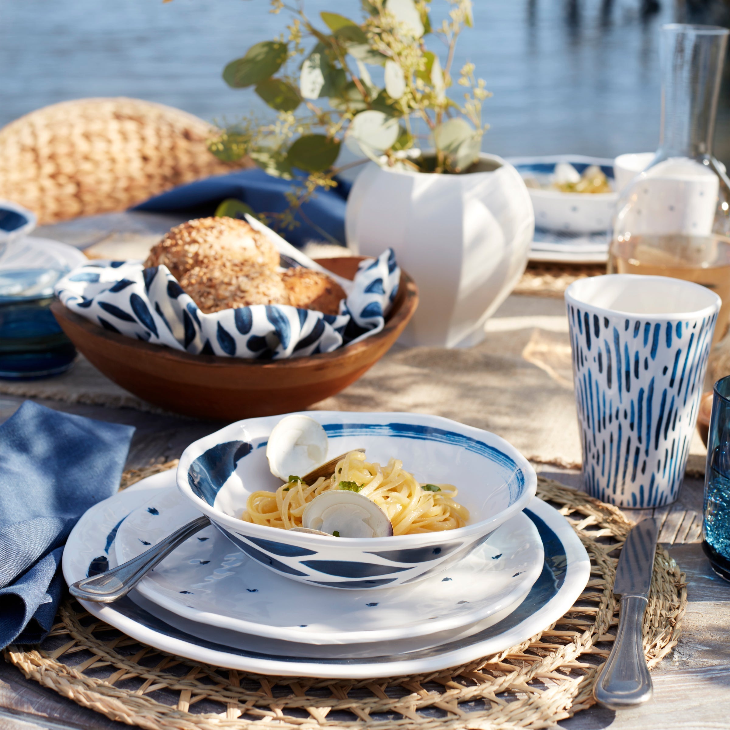 Lenox Westmore Blue Bay Melamine 20-Piece Dinnerware Set - Image 7