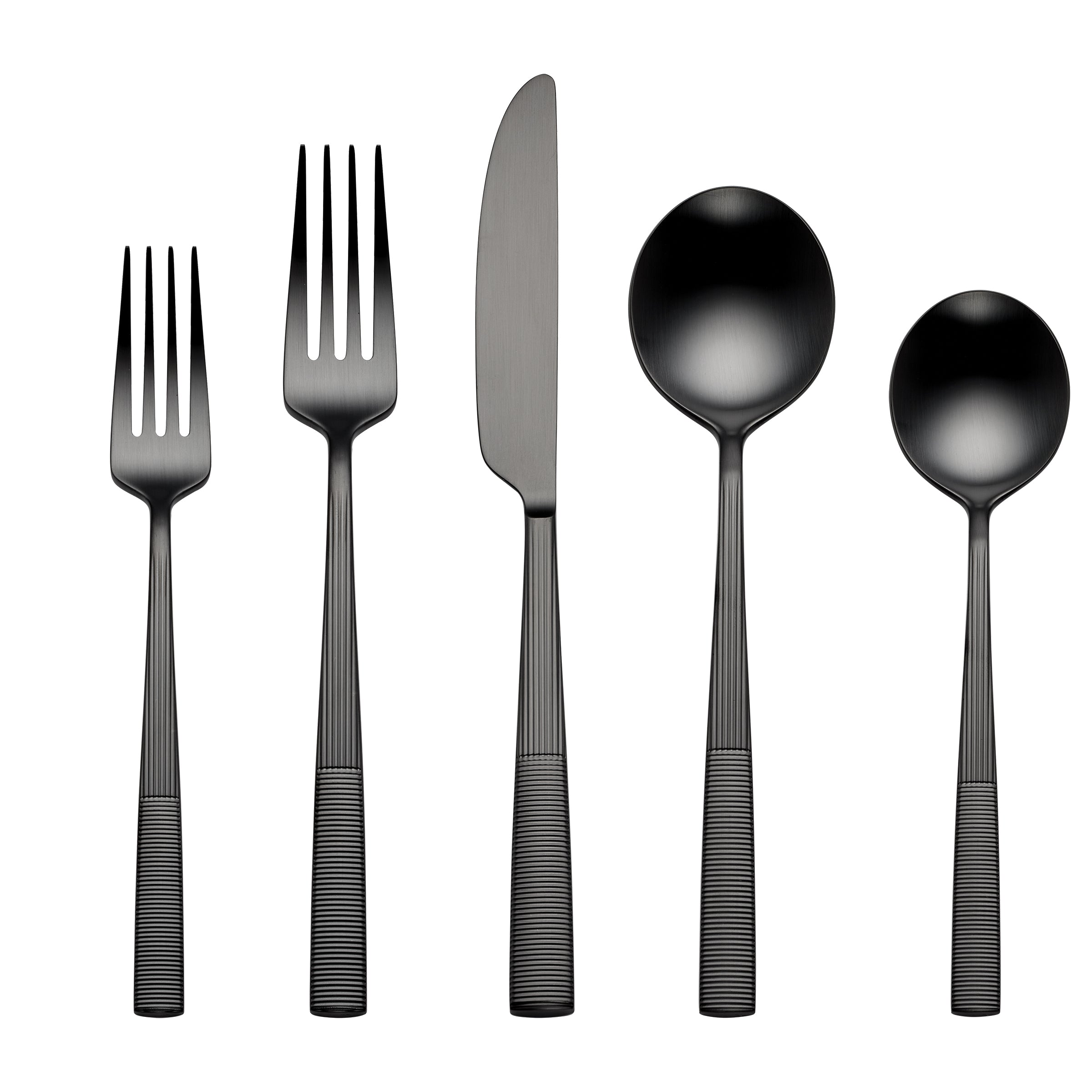 Lenox Westmore Modulus Black Satin 20-Piece Flatware Set - Image 3