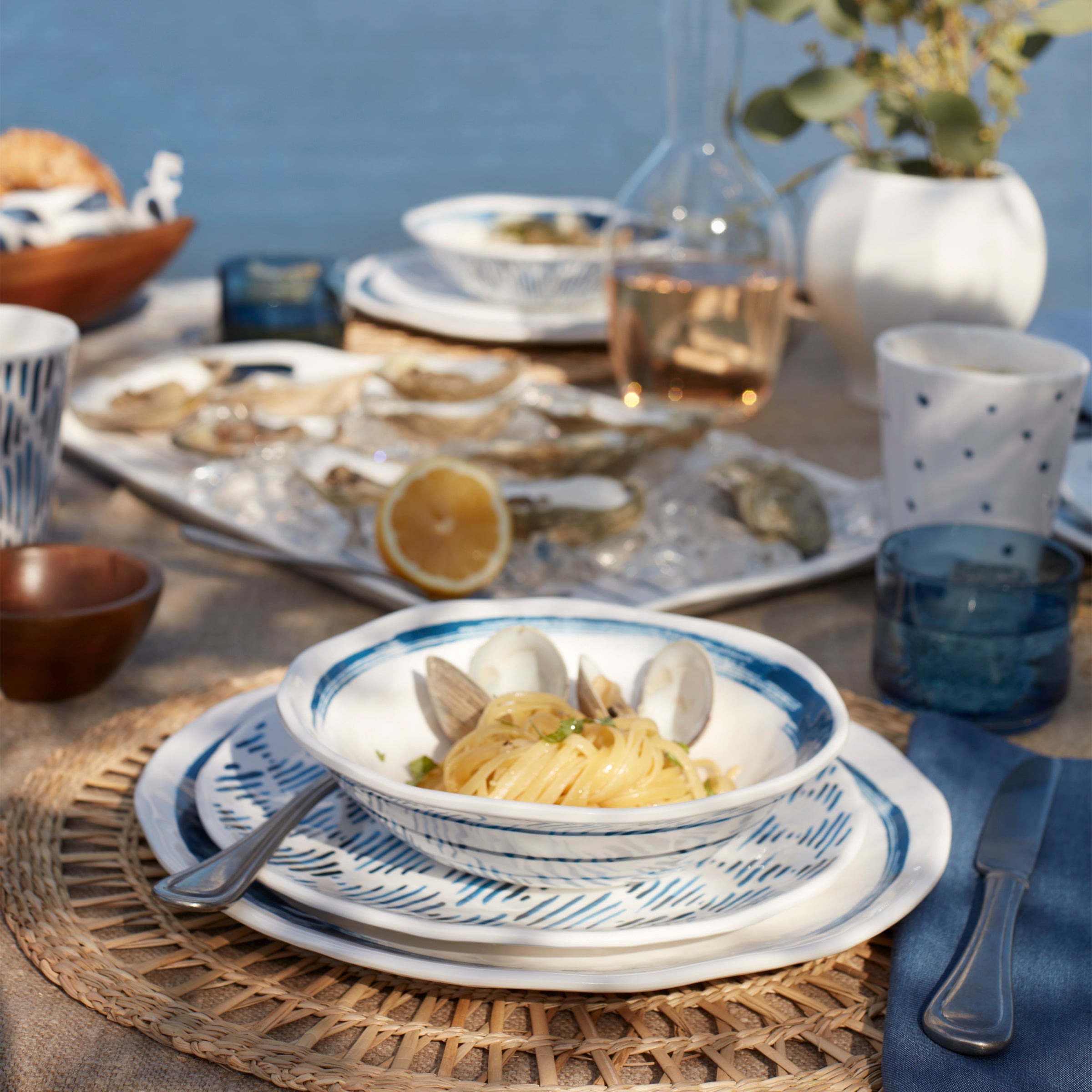Lenox Westmore Blue Bay Melamine Dinner Plates, Set of 4 - Image 5