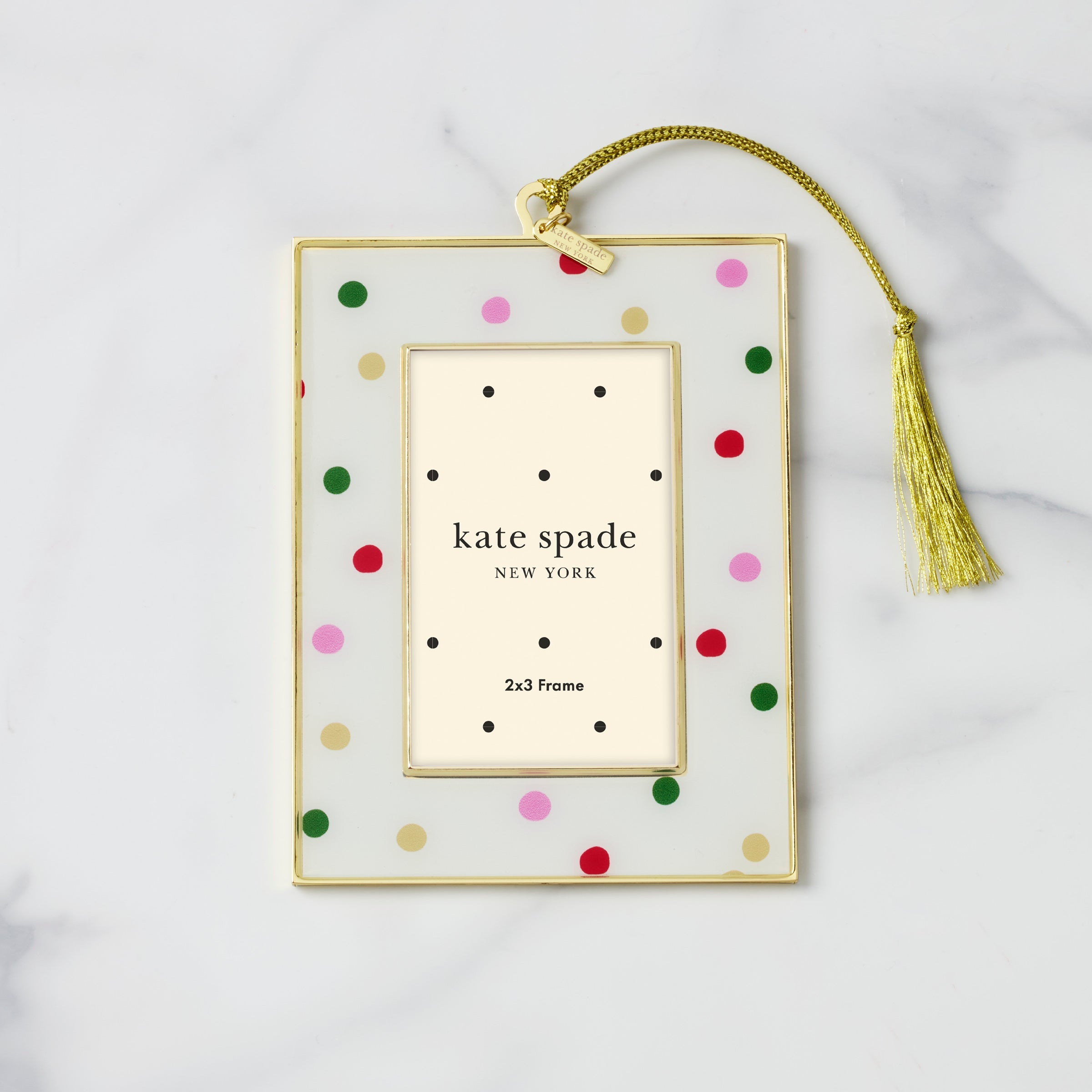 Lenox Westmore Be Jolly Dot Mini Frame Ornament