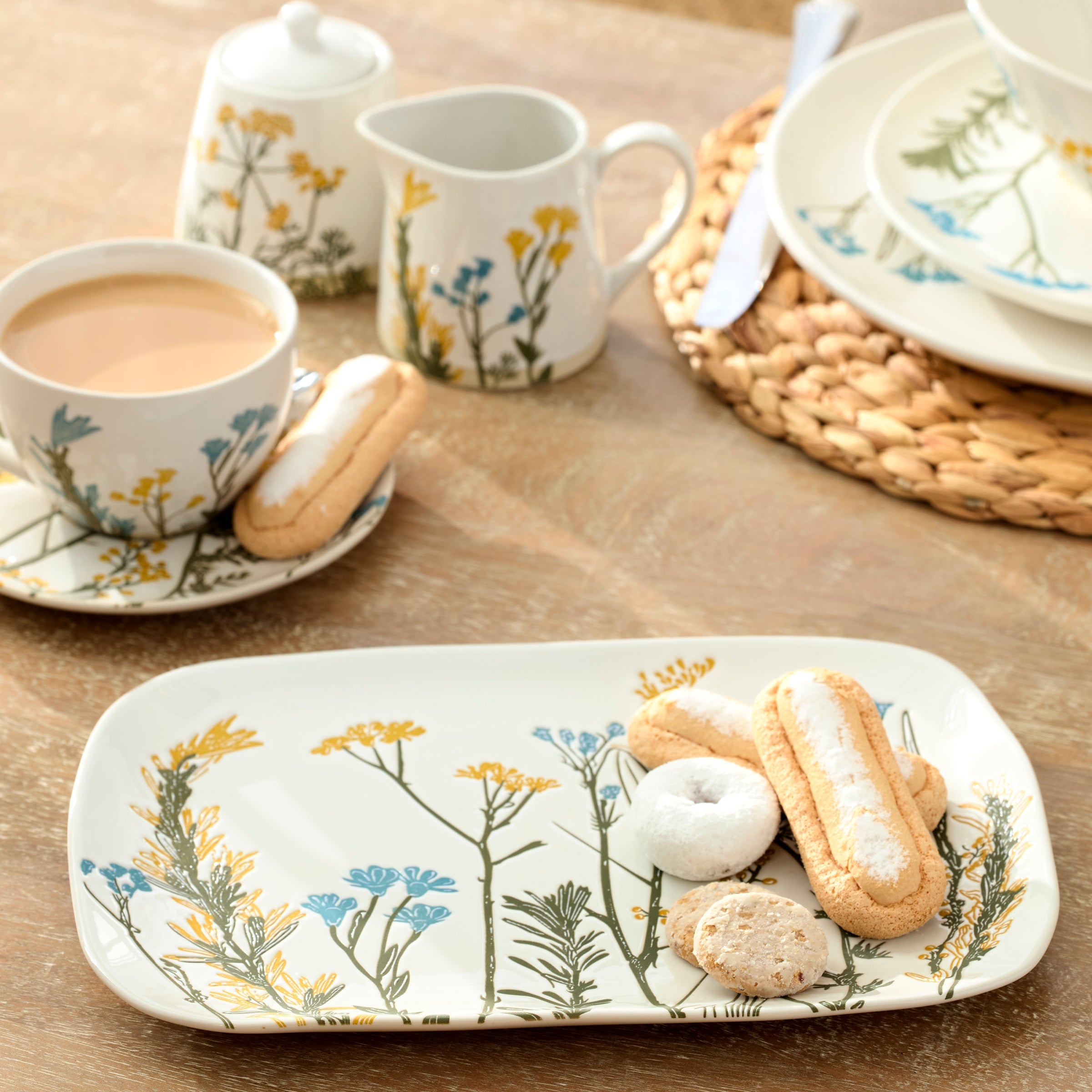 Lenox Westmore Wildflowers Sugar & Creamer Set - Image 5