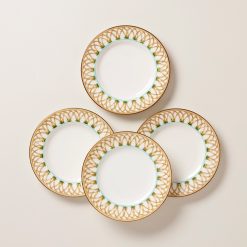 Lenox Westmore British Colonial Bamboo Accent Plates, Set of 4