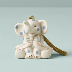 Lenox Westmore Personalized Blue Elephant Ornament