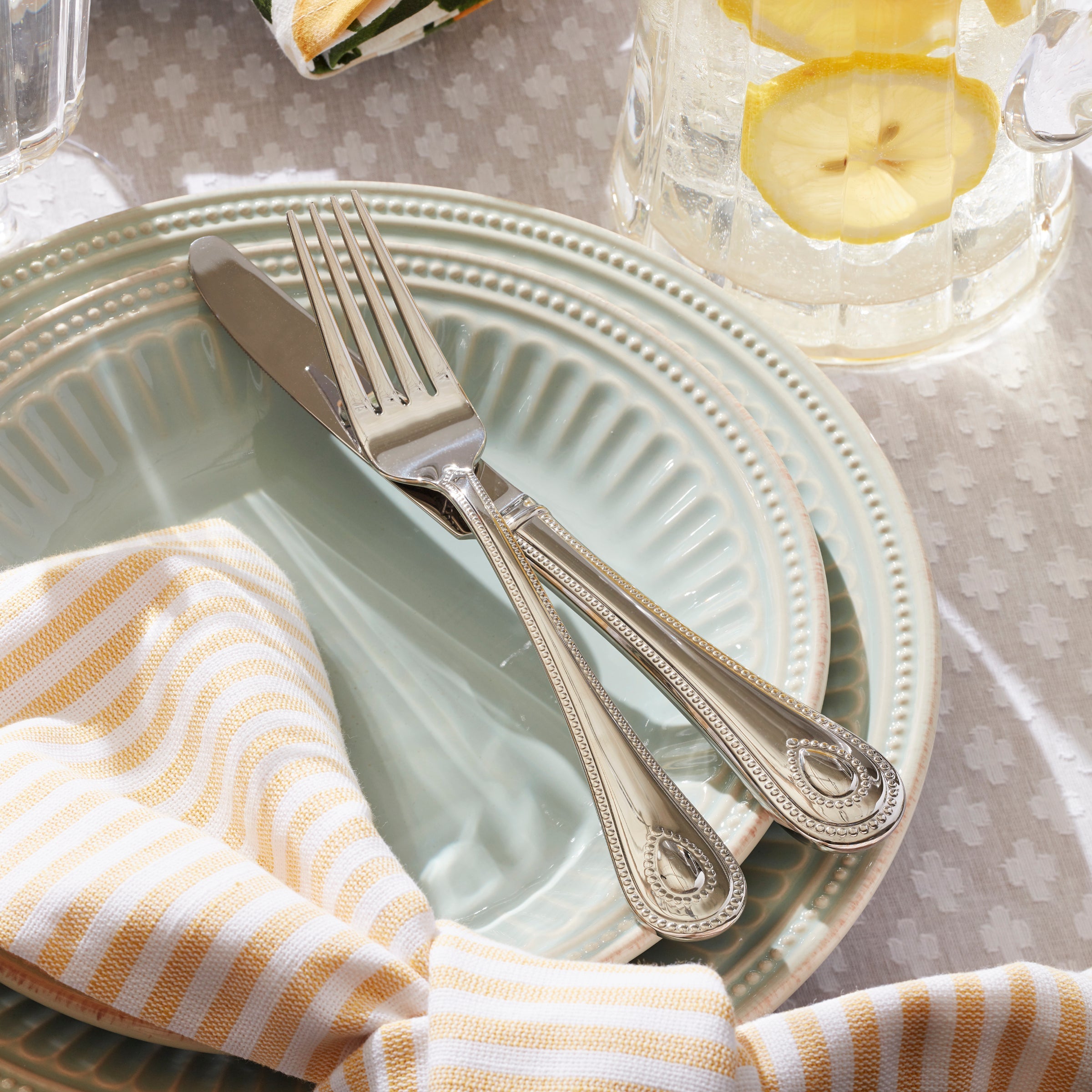 Lenox Westmore French Perle Groove Ice Blue 4-Piece Place Setting - Image 2