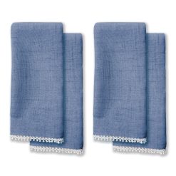 Alternative view of Lenox Westmore French Perle Periwinkle 19x19 Napkins, Set of 4