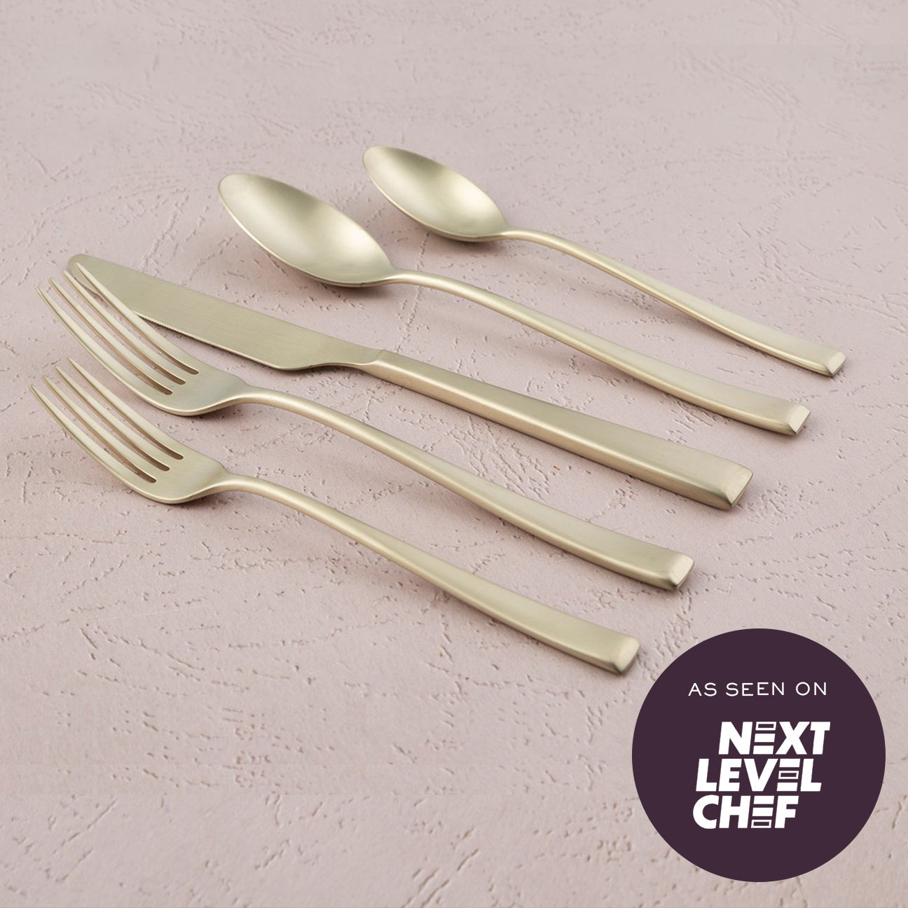 Lenox Westmore Marlise Champagne Satin 20-Piece Flatware Set - Image 2