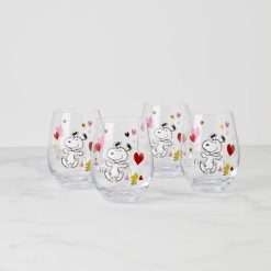 Lenox Westmore Snoopy Valentine's Day Tumblers, Set of 4