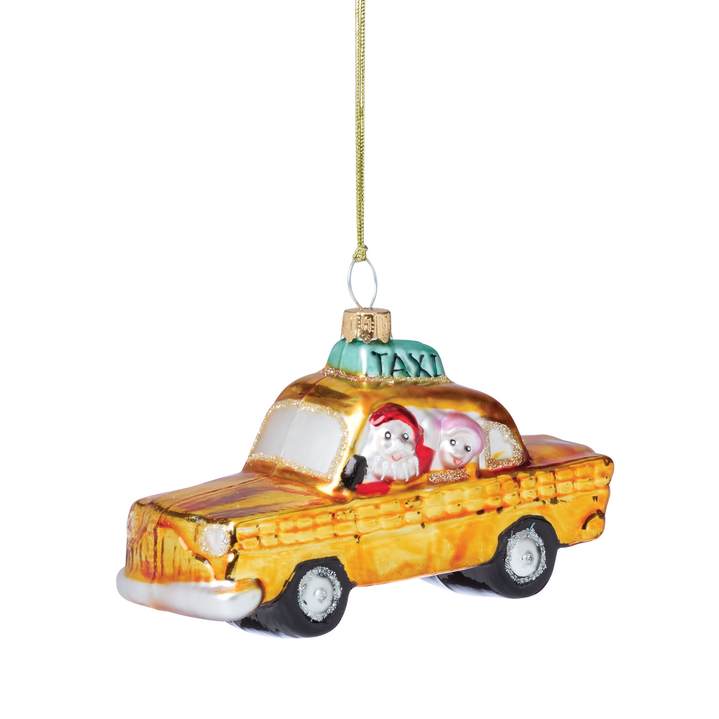 Lenox Westmore Retro Blown Glass Taxi Ornament - Image 3