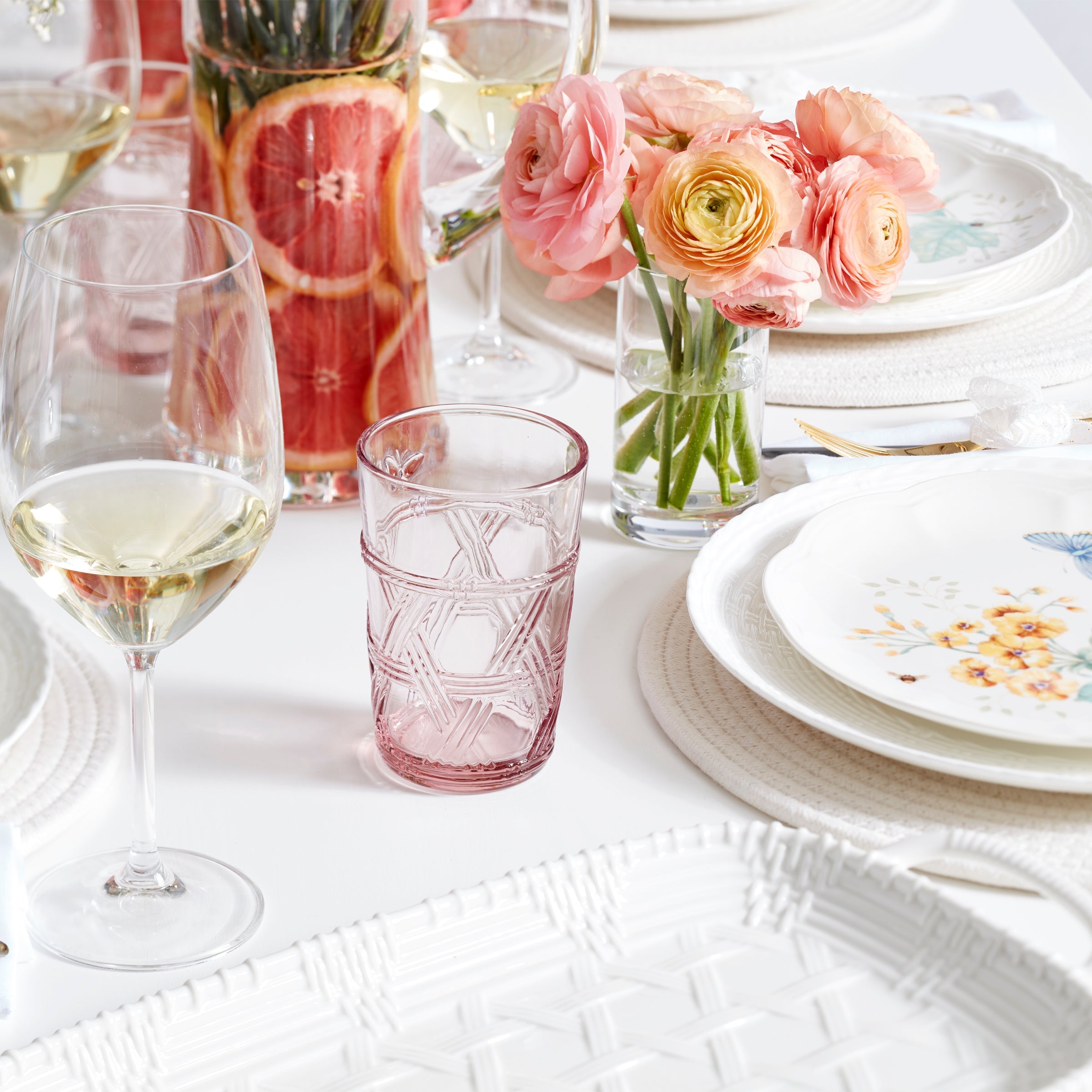 Lenox Westmore Butterfly Meadow Pink Tall Glasses, Set of 4 - Image 3