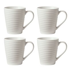 Lenox Westmore Ridge White Mugs, Set of 4