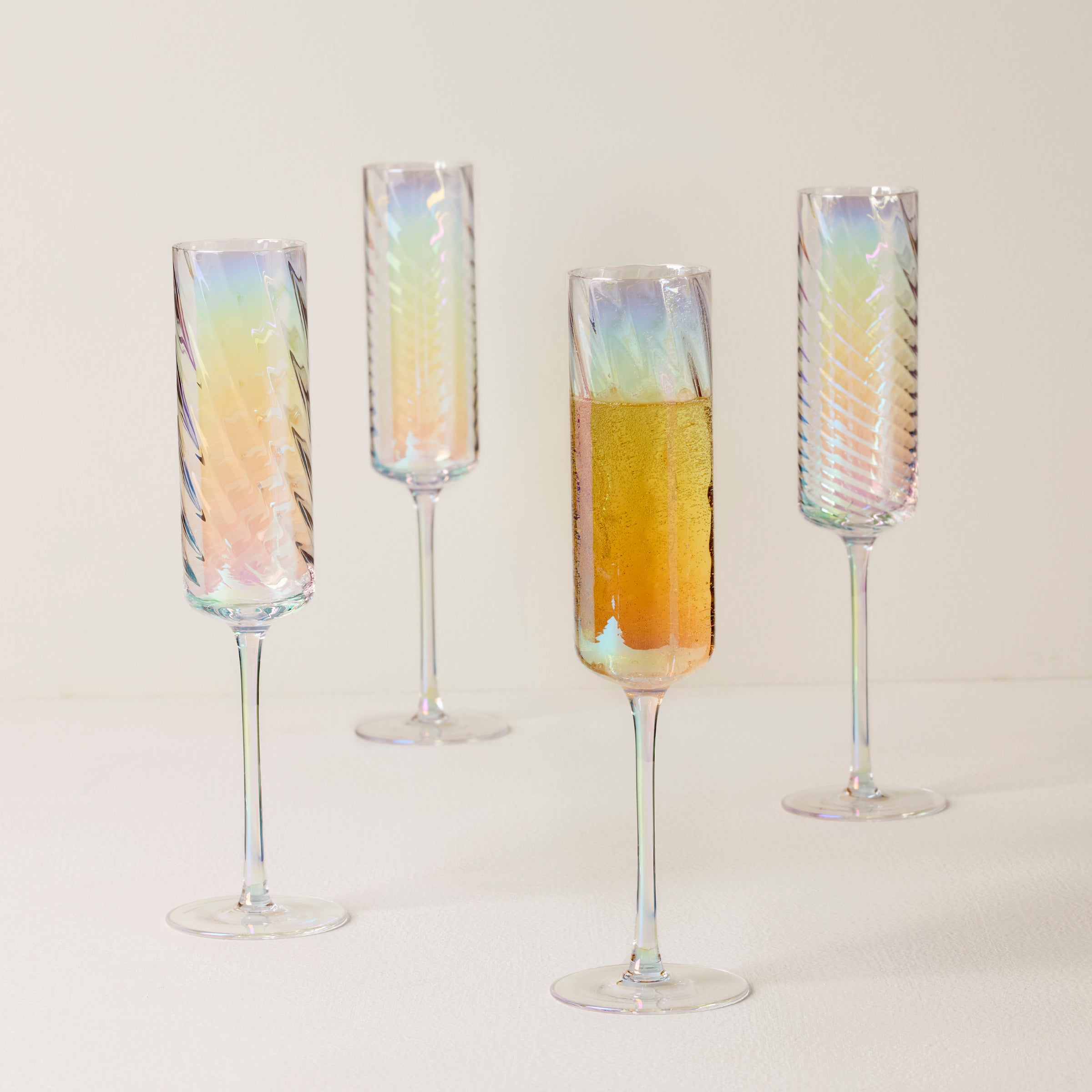 Lenox Westmore Tuscany Classics Iridescent Flute Glasses, Set of 4 - Image 2
