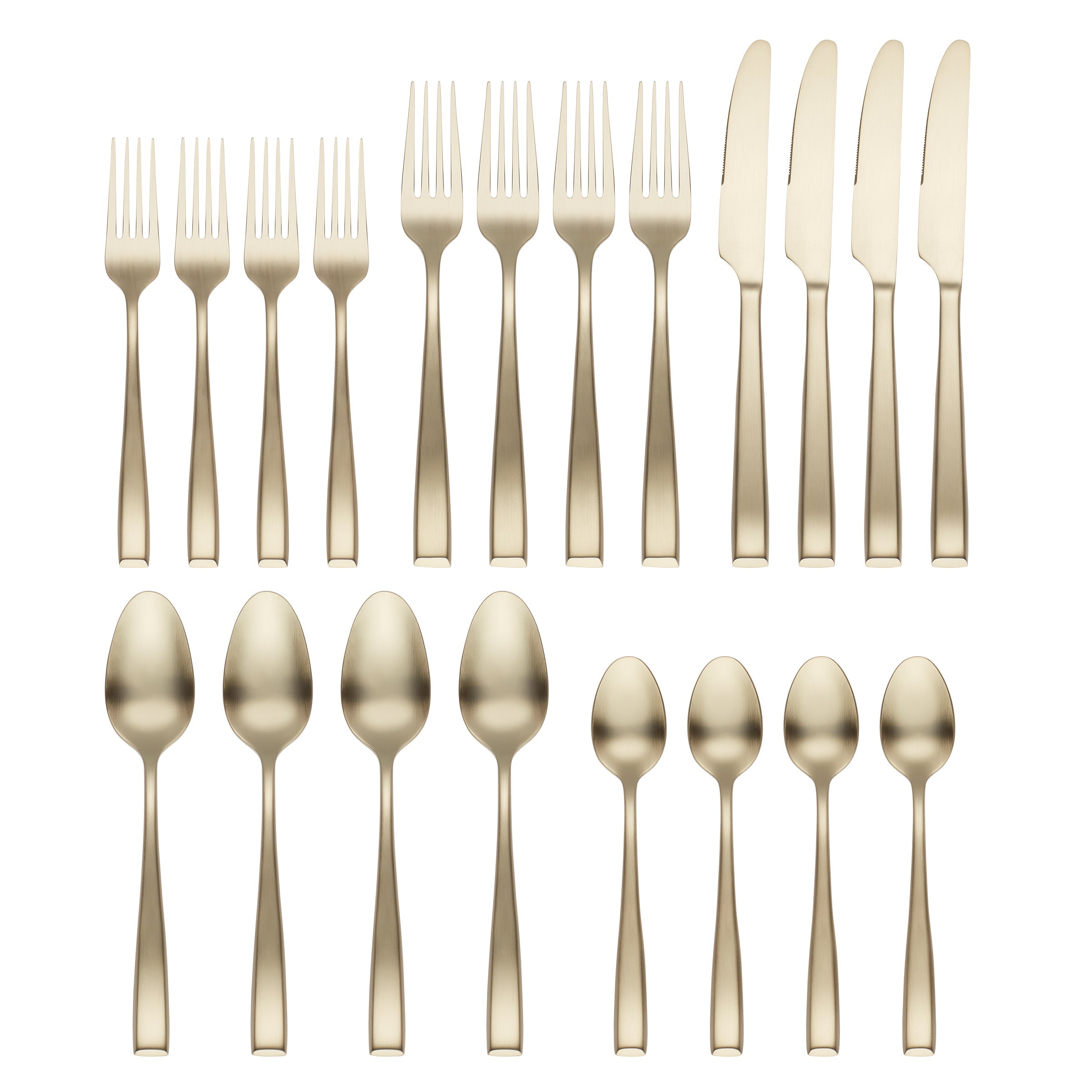 Lenox Westmore Samira Champagne Satin 20-Piece Flatware Set - Image 2
