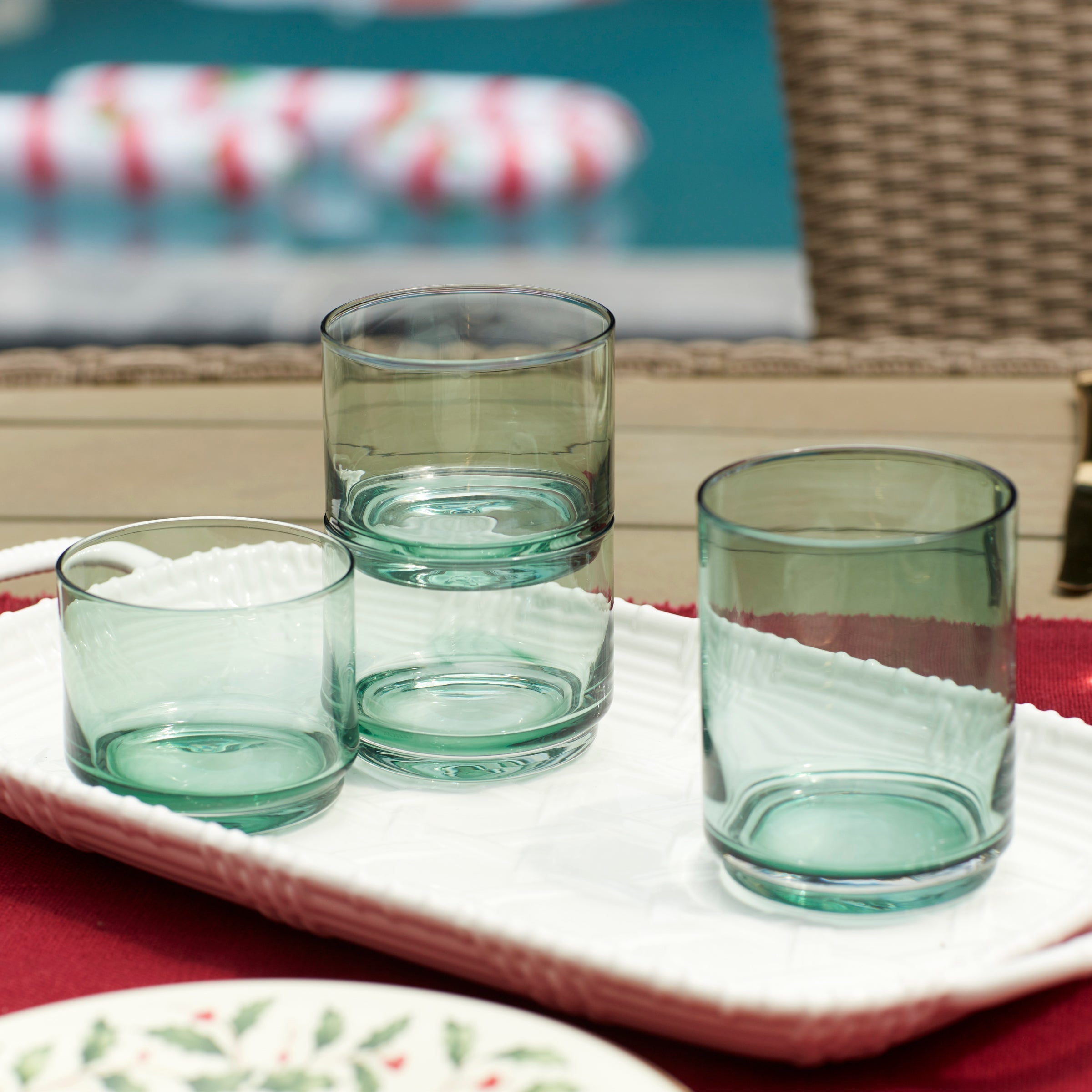 Lenox Westmore Tuscany Classics Stackable Green Tall Glasses, Set of 4 - Image 7