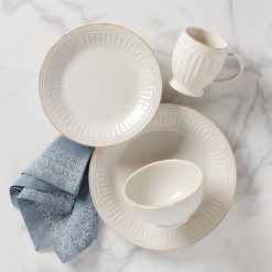 Lenox Westmore French Perle Groove White 4-Piece Place Setting