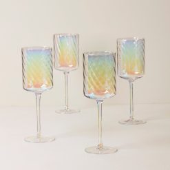 Lenox Westmore Tuscany Classics Iridescent Red Wine Glasses, Set of 4