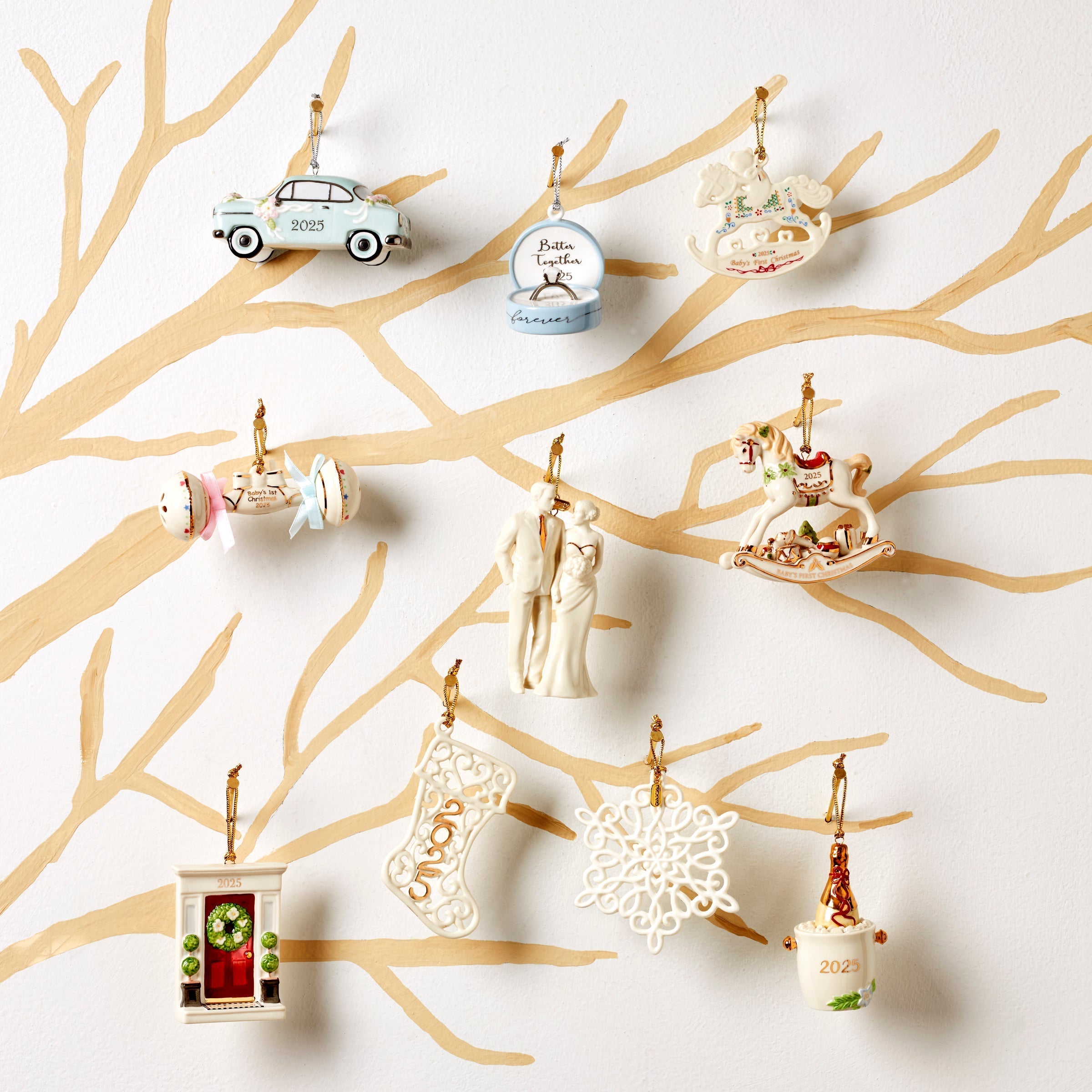 Lenox Westmore 2025 Baby's 1st Christmas Rattle Ornament - Image 2