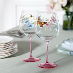 Alternative view of Lenox Westmore Butterfly Meadow Pink Decal Balloon, Set of 4