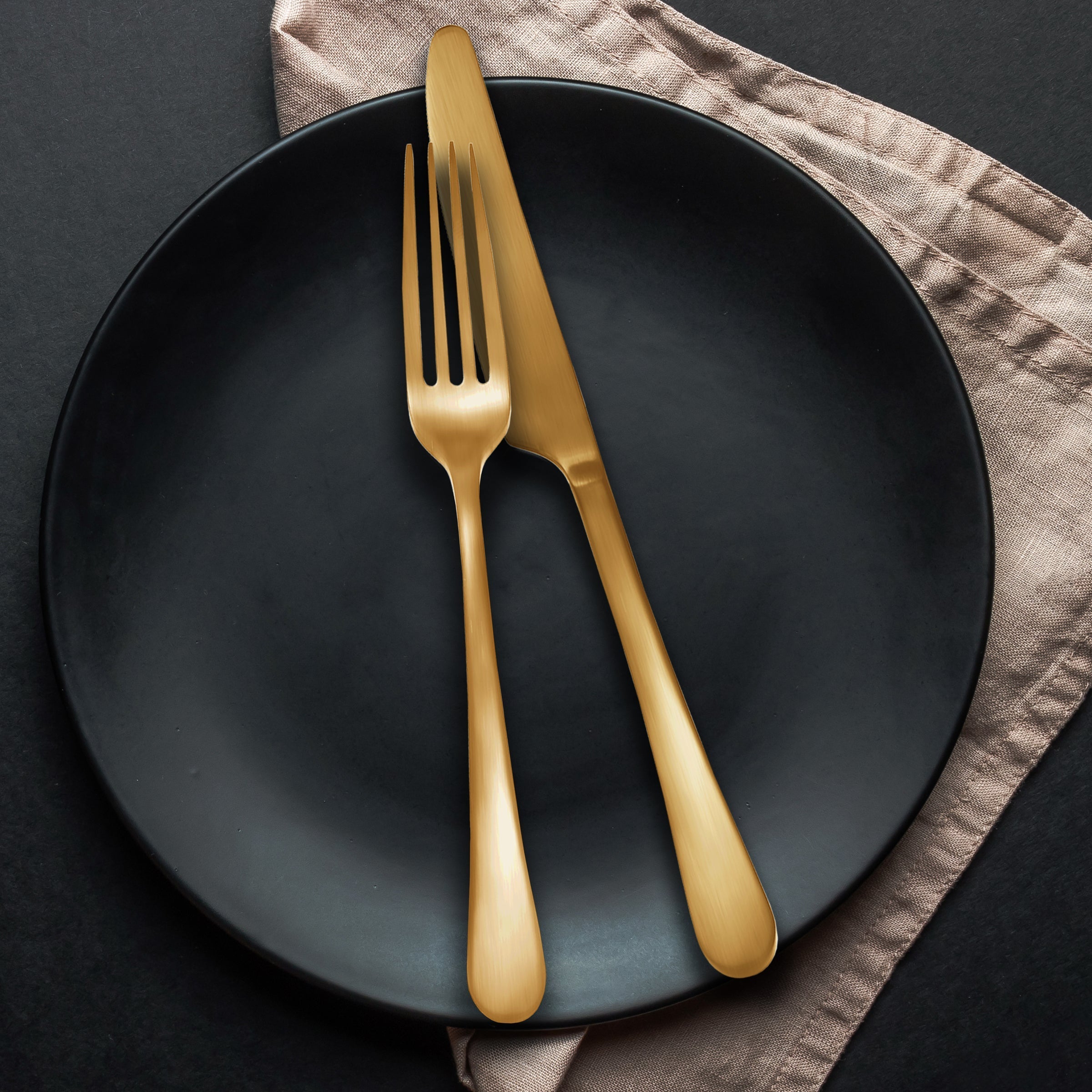 Lenox Westmore Mirabella Gold Titanium Satin 20-Piece Flatware Set - Image 2