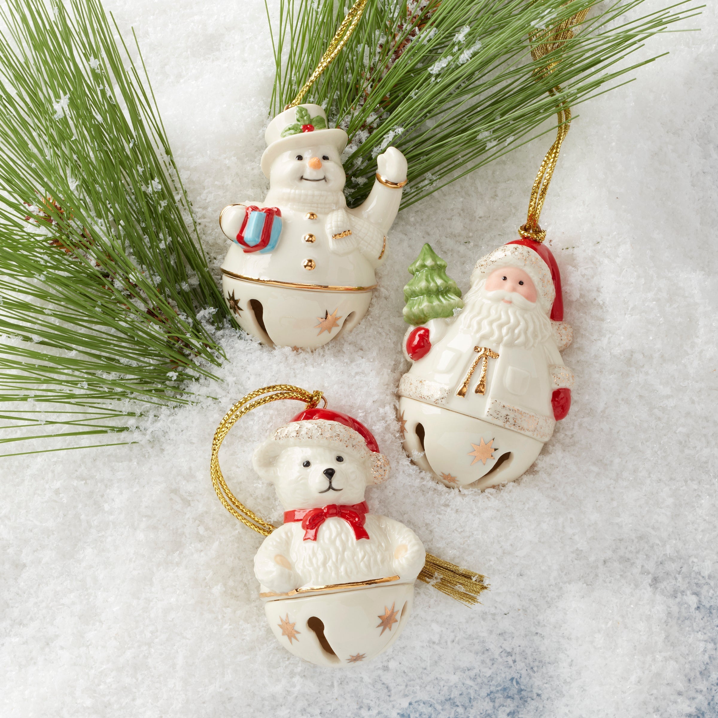 Lenox Westmore Jingle Bell Ornaments, Set of 3 - Image 3