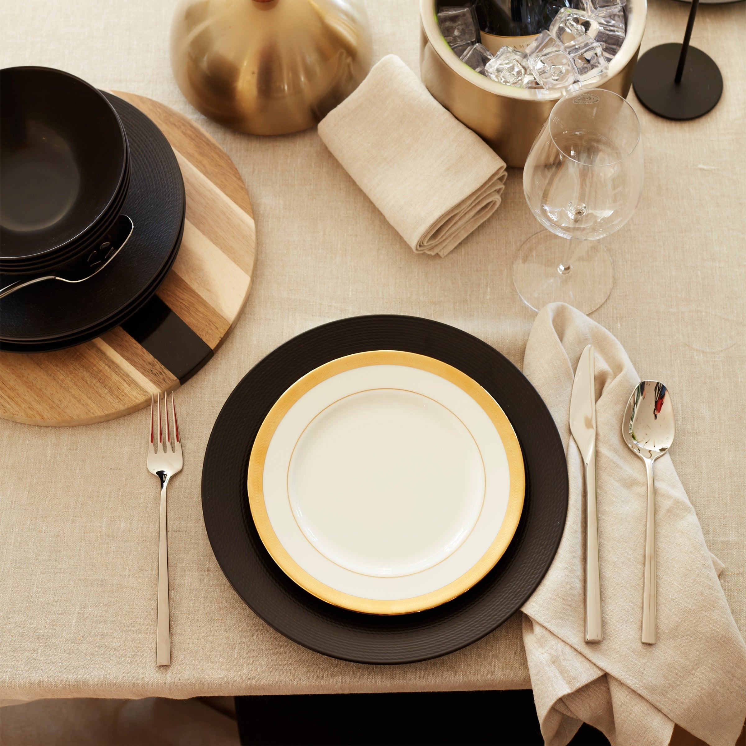 Lenox Westmore LX Collective Black 12-Piece Dinnerware Set - Image 2