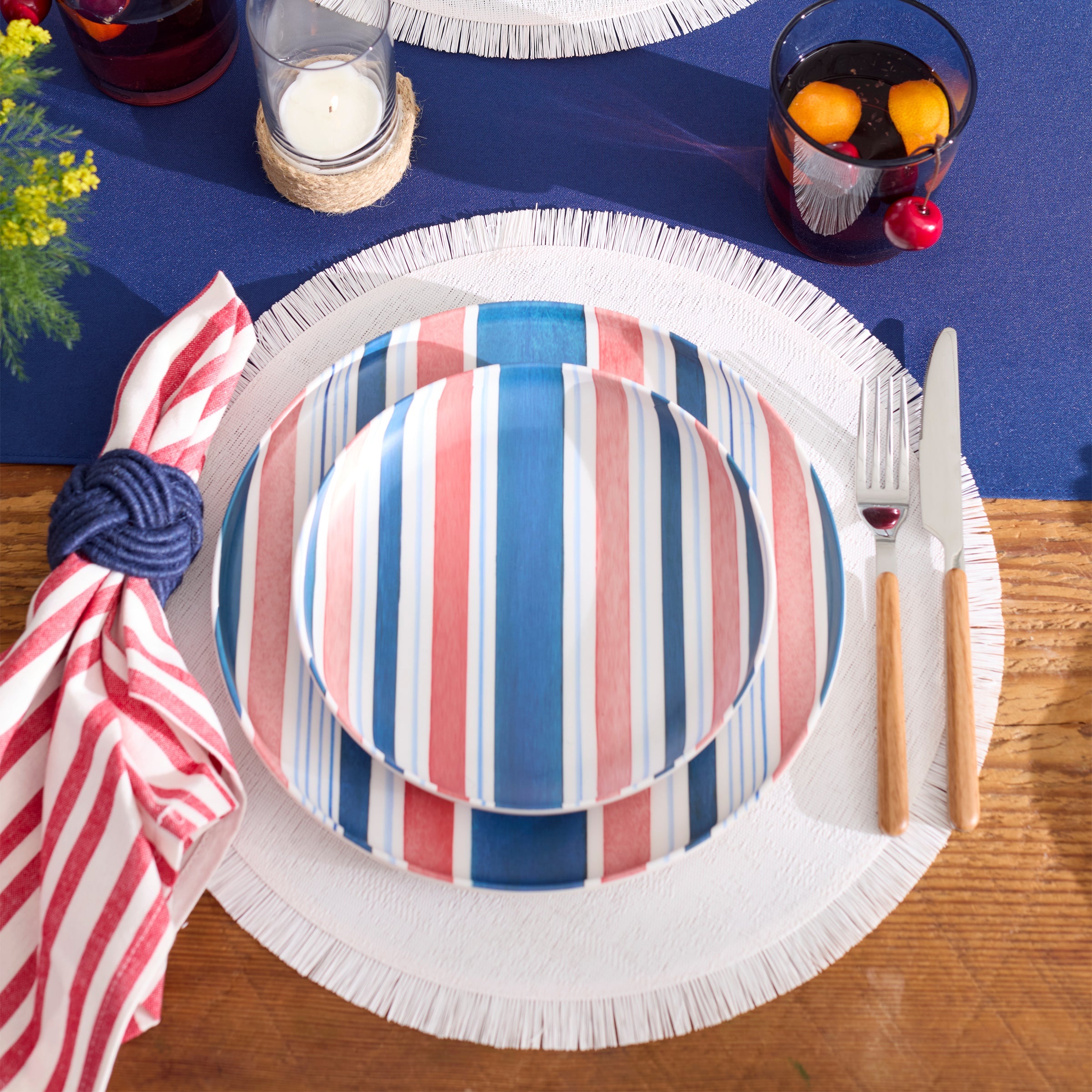 Lenox Westmore 24 Seven Melamine Stripe 12-Piece Dinnerware Set - Image 7