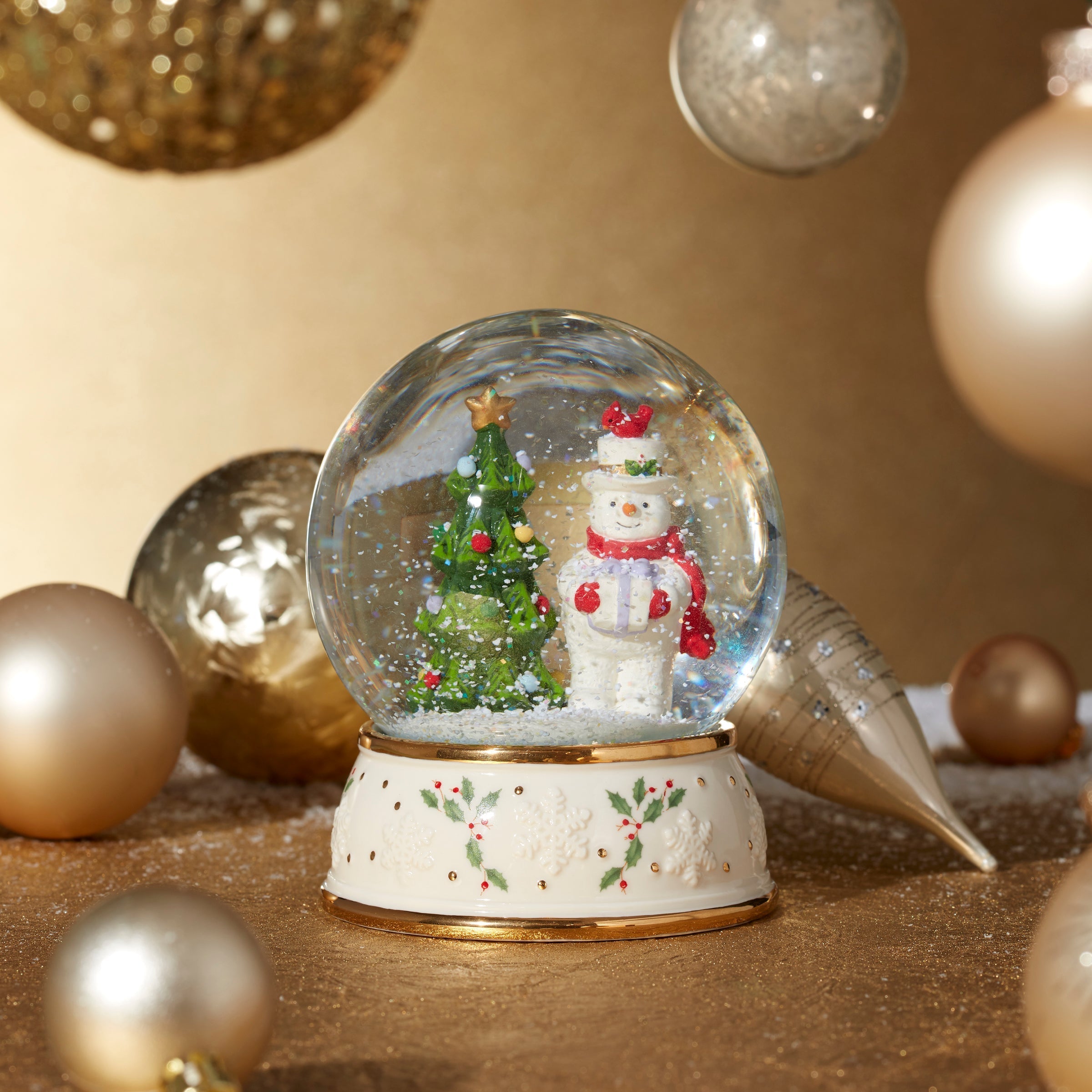 Lenox Westmore Happy Holly Days Snow Globe - Image 2