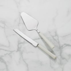 Lenox Westmore French Perle Scallop 2-Piece Dessert Set
