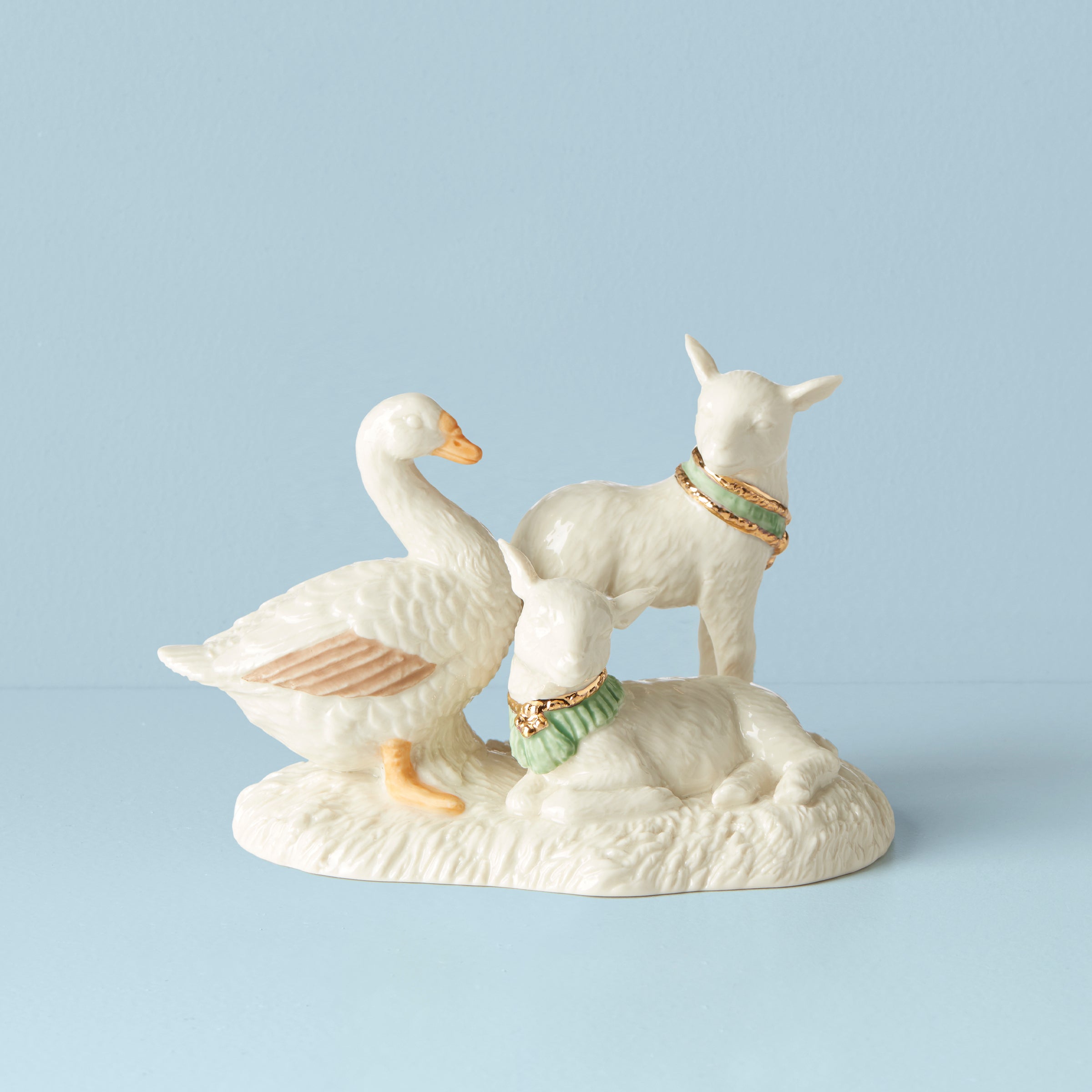 Lenox Westmore First Blessing Goose & Lambs Figurine