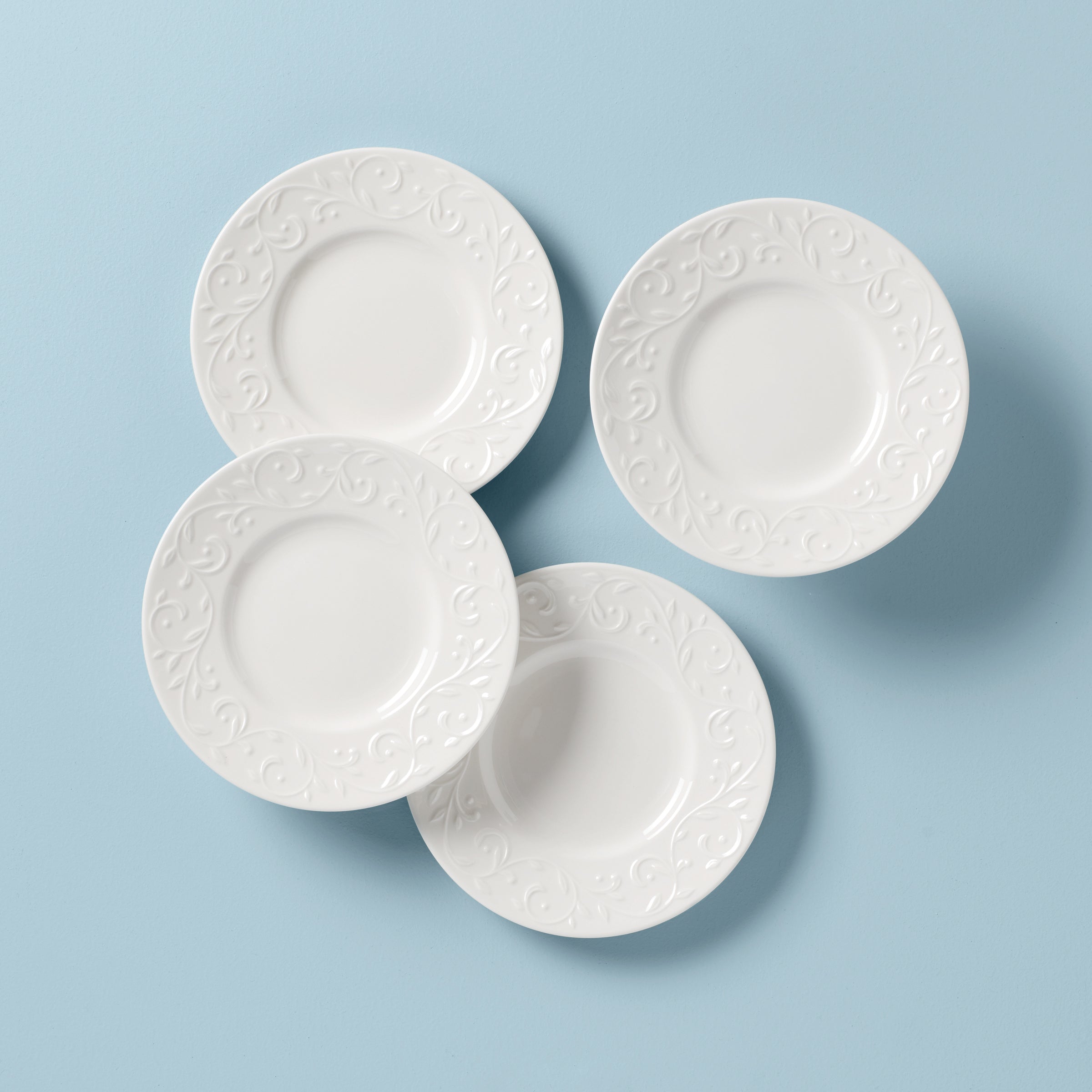Lenox Westmore Opal Innocence Carved 4-Piece Plate Set